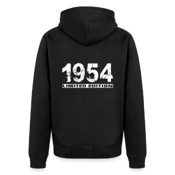 Édition limitée 1954 - Veste à capuche bio Premium Unisexe - noir - Dos - Nico (187cm)