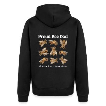 Beekeeper Beekeeper Bee Beekeeping Gift - Unisex Premium Organic Zip Hoodie - black - Back - Nico (187cm)