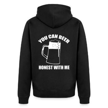 Beer Brewer Braumeister Craft Beer - Unisex Premium Organic Zip Hoodie - black - Back - Nico (187cm)