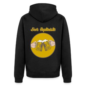 Bière artisanale Brasseur de bière Brasseur amateur - Veste à capuche bio Premium Unisexe - noir - Dos - Nico (187cm)