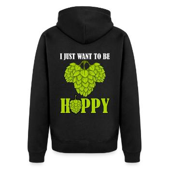 Beer Craft Beer Hops Beer Brewers - Unisex Premium Organic Zip Hoodie - black - Back - Nico (187cm)