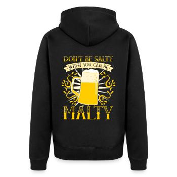 Beer Hops Craft Beer Malt Beer Brewers - Unisex Premium Organic Zip Hoodie - black - Back - Nico (187cm)