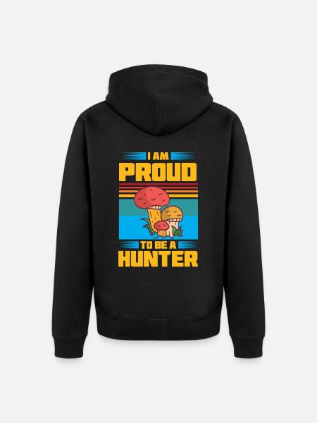 Mushroom pickers and mushroom friends - Unisex Premium Organic Zip Hoodie - black