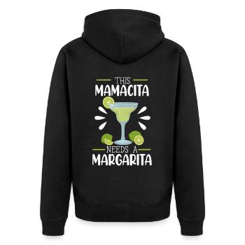 Cette mamacita a besoin d’un cocktail alcoolisé Margarita - Veste à capuche bio Premium Unisexe - noir - Dos - Nico (187cm)