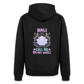 Bali Indonesien Strandurlaub am Meer - Unisex Premium Bio Zip Hoodie - Schwarz - Hinten - Nico (187cm)