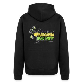 Pourquoi mon cocktail d’alcool vide Margarita Hand est-il - Veste à capuche bio Premium Unisexe - noir - Dos - Nico (187cm)