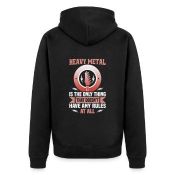 Musiciens de heavy metal dans un groupe de musique hard rock - Veste à capuche bio Premium Unisexe - noir - Dos - Nico (187cm)