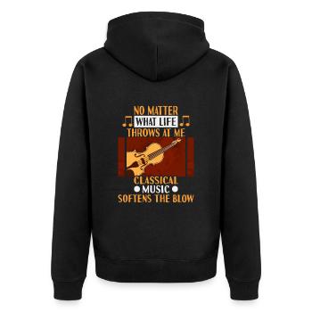Classical Music Orchestra Musicians - Unisex Premium Organic Zip Hoodie - black - Back - Nico (187cm)