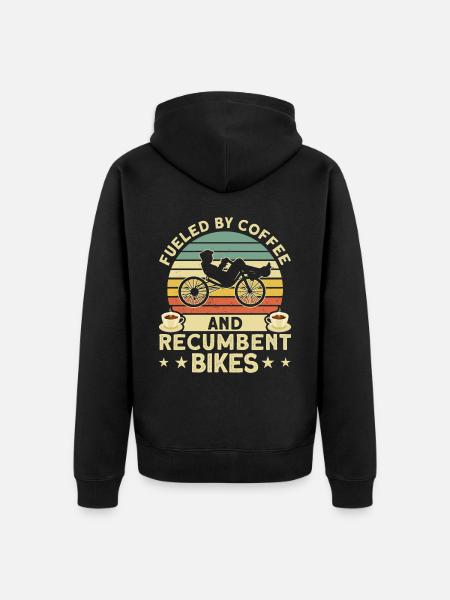 Liegerad Liegeradfahrer Radfahrer - Unisex Premium Bio Zip Hoodie - Schwarz