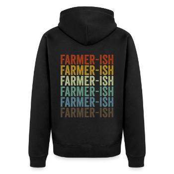 Homesteading fermier - Veste à capuche bio Premium Unisexe - noir - Dos - Nico (187cm)