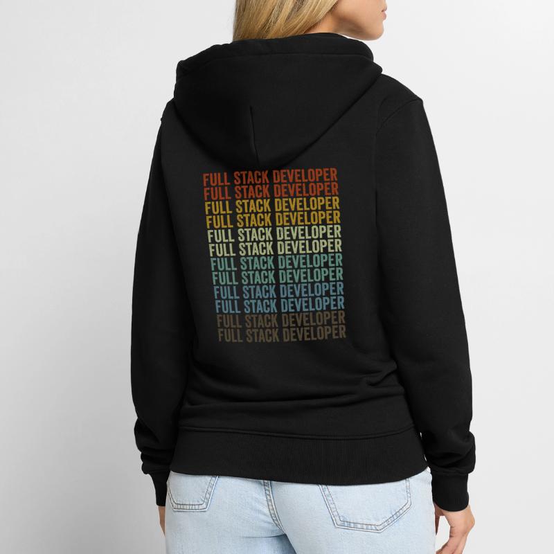 Full Stack Entwickler Coding Programmierer Full St Unisex Premium Bio Zip Hoodie