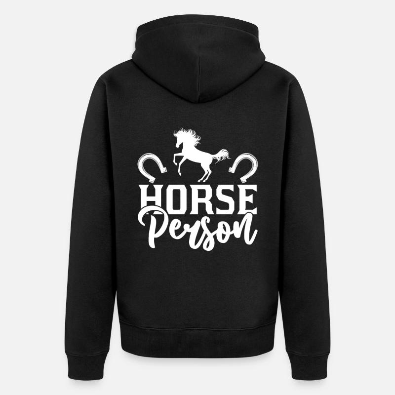 Cheval - - Veste à capuche bio Premium Unisexe - noir