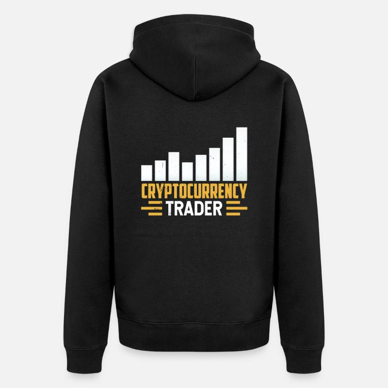 Crypto-Trader Crypto Trader Crypto - Veste à capuche bio Premium Unisexe - noir