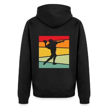 Football Rétro - Veste à capuche bio Premium Unisexe - noir - Dos - Nico (187cm)