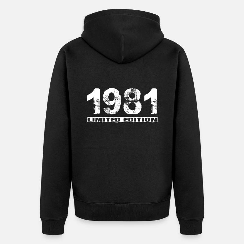 Édition limitée 1981 - Veste à capuche bio Premium Unisexe - noir
