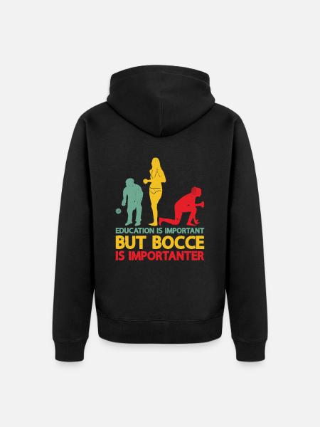 Bocce - Unisex Premium Organic Zip Hoodie - black