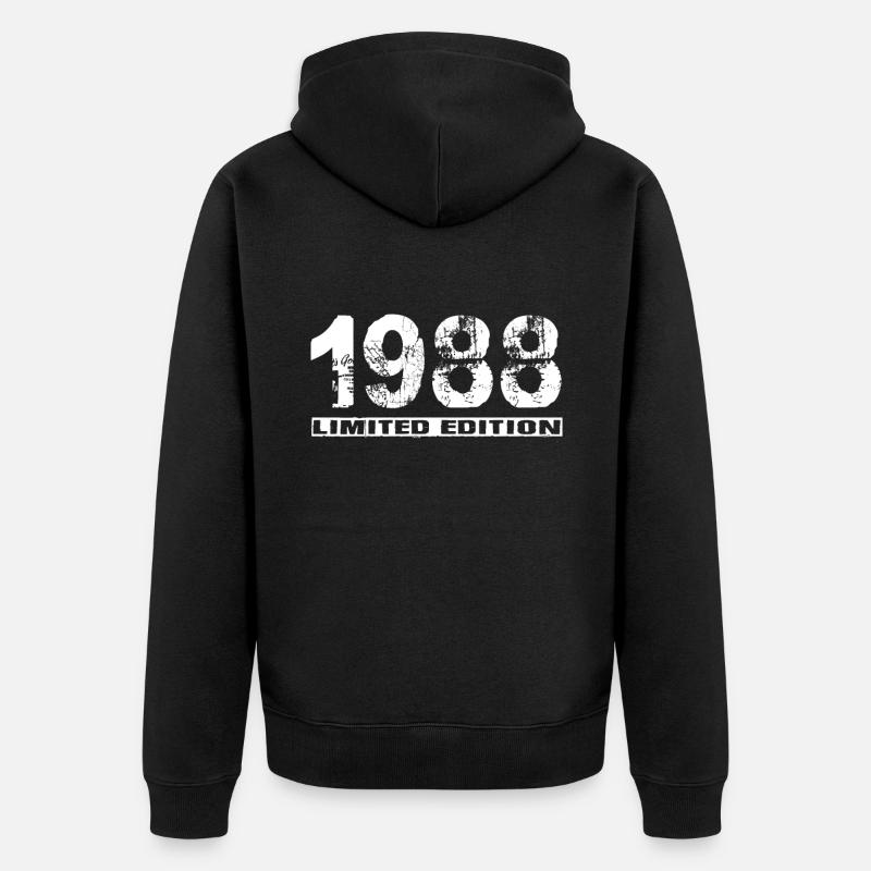 Édition limitée 1988 - Veste à capuche bio Premium Unisexe - noir