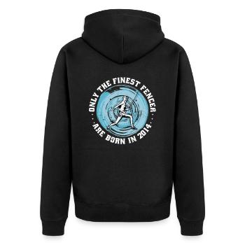 Escrimeur né en 2014 Athlète d’escrime anniversaire - Veste à capuche bio Premium Unisexe - noir - Dos - Nico (187cm)