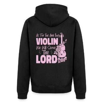 Violoniste Violoniste Jesus Faith - Veste à capuche bio Premium Unisexe - noir - Dos - Nico (187cm)