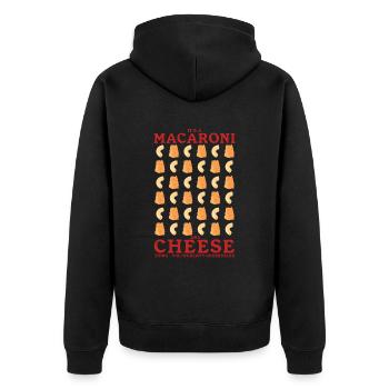 Macaroni and cheese | Mac And Cheese Gift - Unisex Premium Organic Zip Hoodie - black - Back - Nico (187cm)