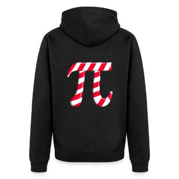 Pi Candy Canes Math Pi Noël - Veste à capuche bio Premium Unisexe - noir - Dos - Nico (187cm)