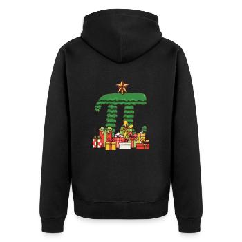Sapin de Noël Pi - Math Pi Noël - Veste à capuche bio Premium Unisexe - noir - Dos - Nico (187cm)