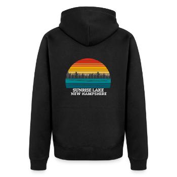Sunrise Lake New Hampshire - Veste à capuche bio Premium Unisexe - noir - Dos - Nico (187cm)