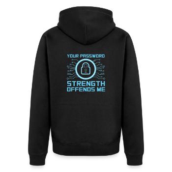 Hacker Programmeur Développeur Informatique - Veste à capuche bio Premium Unisexe - noir - Dos - Nico (187cm)