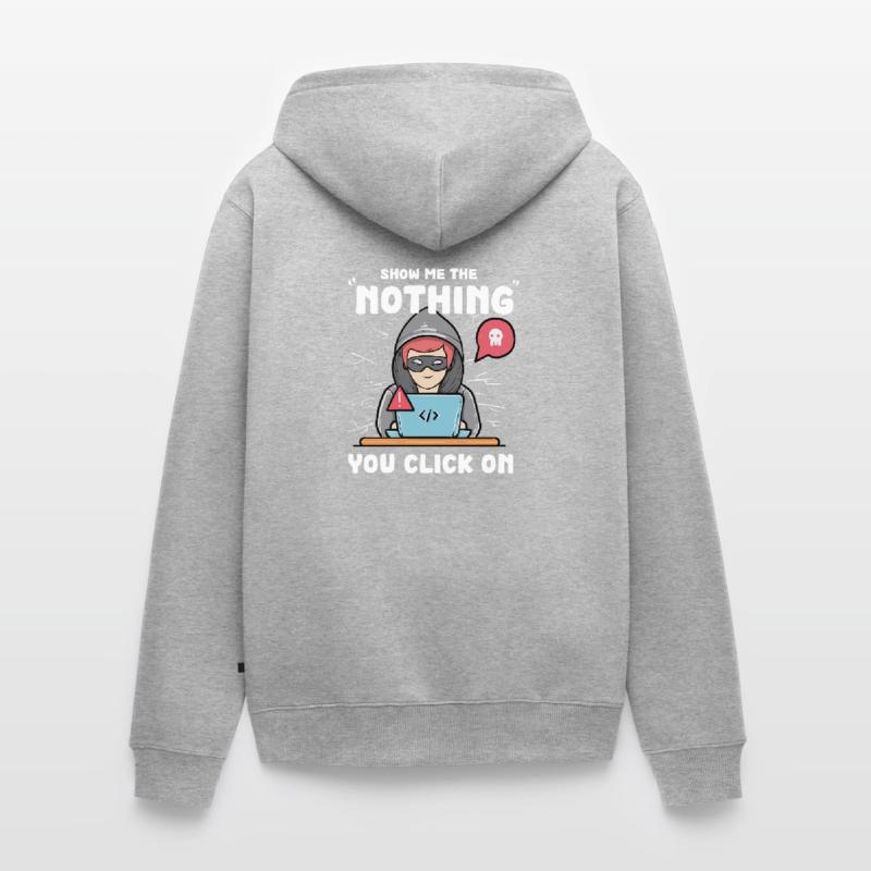 Hacker Programmer Developer Computer Science Unisex Premium Organic Zip Hoodie