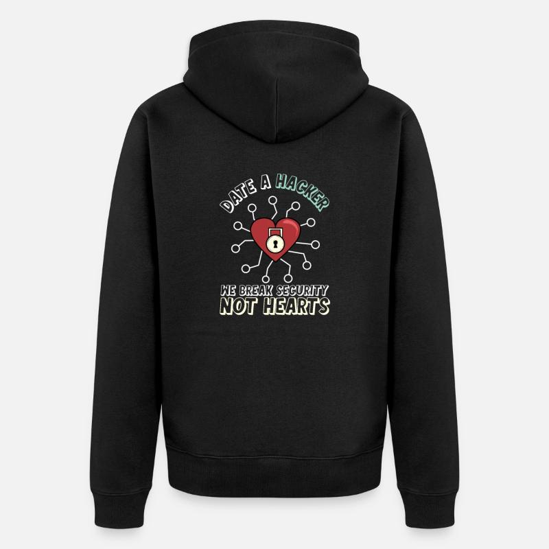 Hacker Programmierer Entwickler Informatik - Unisex Premium Bio Zip Hoodie - Schwarz