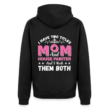 Maler und Lackierer, der Beste und Nervigste Beruf - Unisex Premium Bio Zip Hoodie - Schwarz - Hinten - Nico (187cm)
