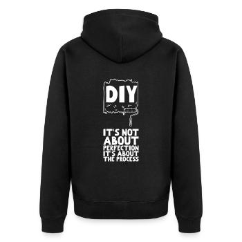 Ce n’est pas une question de perfection, c’est une question de processus - Veste à capuche bio Premium Unisexe - noir - Dos - Nico (187cm)