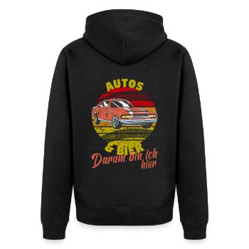 Bier Kfz Mechatroniker Schrauber Tuning Mechaniker - Unisex Premium Bio Zip Hoodie - Schwarz - Hinten - Nico (187cm)