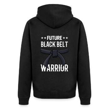 Future ceinture noire guerrier ceinture noire - Veste à capuche bio Premium Unisexe - noir - Dos - Nico (187cm)