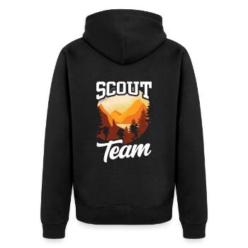Scouts Team Sippe Find Paths Camp - Veste à capuche bio Premium Unisexe - noir - Dos - Nico (187cm)