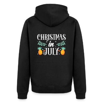 Weihnachten im Juli Noël en juillet Père Noël Humour - Veste à capuche bio Premium Unisexe - noir - Dos - Nico (187cm)