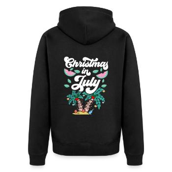 Weihnachten im juli Noël en juillet Humour Père Noël - Veste à capuche bio Premium Unisexe - noir - Dos - Nico (187cm)