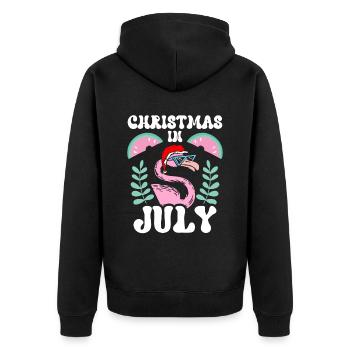 Weihnachten Im Juli Christmas In July Humor Santa - Unisex Premium Organic Zip Hoodie - black - Back - Nico (187cm)