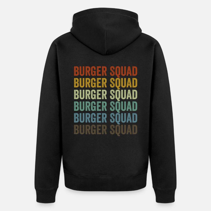 Burger Squad Burger Lovers Burger Fans Burger-T - Veste à capuche bio Premium Unisexe - noir