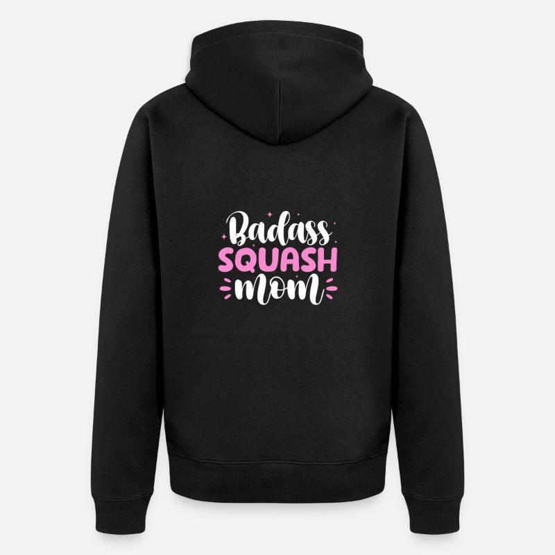 Squash Mutter - Unisex Premium Bio Zip Hoodie - Schwarz
