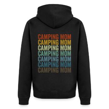 Camping Mom Camping Mom Rv Camper Frauen Camping - Unisex Premium Bio Zip Hoodie - Schwarz - Hinten - Nico (187cm)