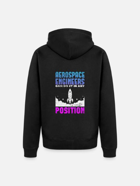 Space Engineer Aeronautical Engineer Gift - Unisex Premium Organic Zip Hoodie - black