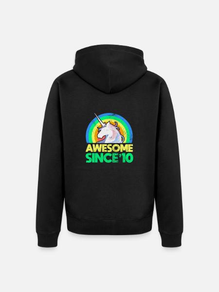 2010 - Unisex Premium Organic Zip Hoodie - black