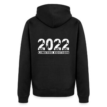 Édition limitée 2022 - Veste à capuche bio Premium Unisexe - noir - Dos - Nico (187cm)