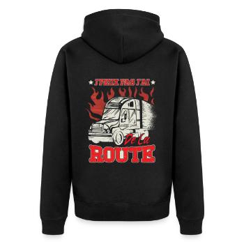 Routier Poids Lourd Chauffeur Conducteur - Veste à capuche bio Premium Unisexe - noir - Dos - Nico (187cm)