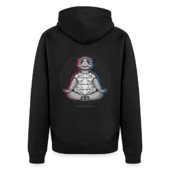 Yoga Tortue Tortues Yoga - Veste à capuche bio Premium Unisexe - noir - Dos - Nico (187cm)