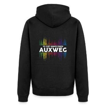 Es Gibt Immer Einen Auxweg Tontechnik Tontechniker - Unisex Premium Bio Zip Hoodie - Schwarz - Hinten - Nico (187cm)
