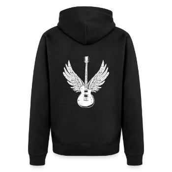 Guitare électrique guitare électrique piano à queue - Veste à capuche bio Premium Unisexe - noir - Dos - Nico (187cm)