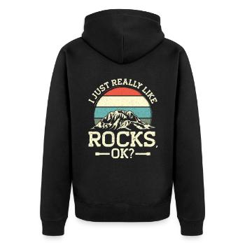 Géologue de la géologie collectrice de roches - Veste à capuche bio Premium Unisexe - noir - Dos - Nico (187cm)