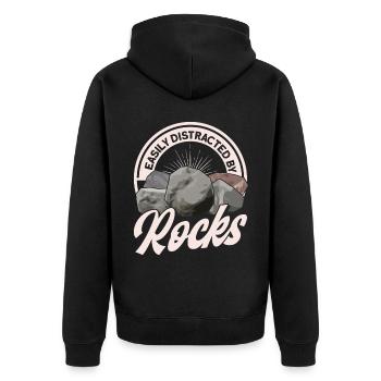 Géologue de la géologie collectrice de roches - Veste à capuche bio Premium Unisexe - noir - Dos - Nico (187cm)